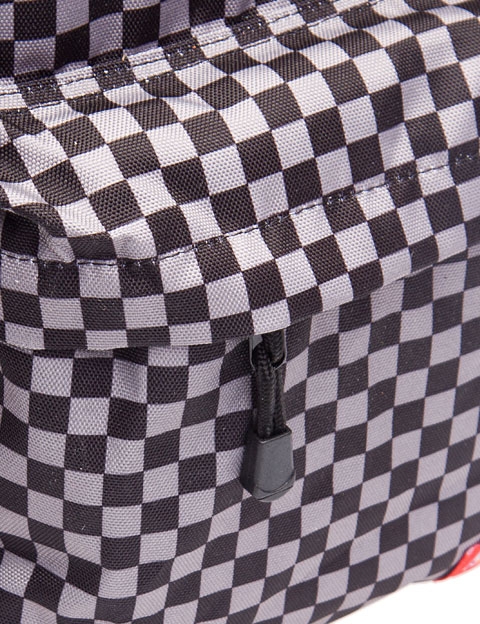 帝客dickies棋盘格休闲双肩包黑灰