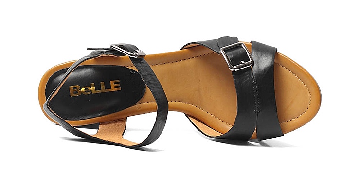 belle/百丽2013夏季黑胎牛皮女皮凉鞋3l934d 黑色 36