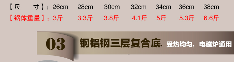 
                                        嘉能26-38cm不锈钢复底蒸锅二层双层电磁炉通用 双层无磁36cm                