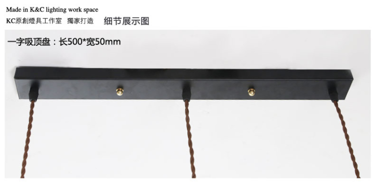 KC灯具 loft工业复古小铁架 吊灯三头灯罩美式酒吧 吧台咖啡厅 装饰灯 含烟火灯泡
