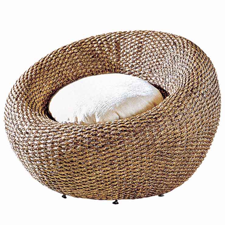 轩航家具 日式榻榻米 水仙藤茶几椅子 榻榻米沙发 藤圆凳 藤休闲椅(送