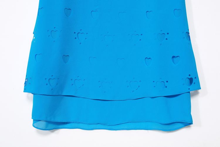 玫斯妮2013春夏新款韩版圆领糖果色雪纺衫qyz-a35 蓝色 m