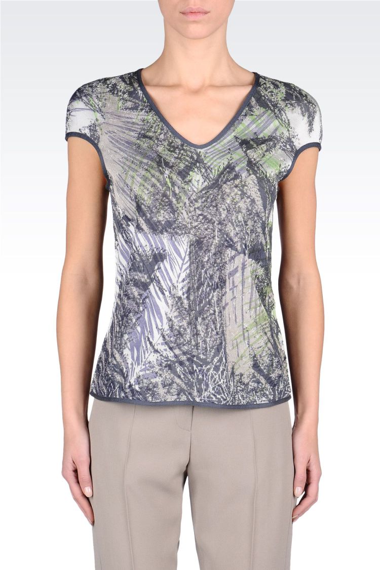 ea阿玛尼 欧美代购 armani女款粘胶v领短袖t恤39409507pt包邮