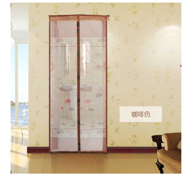 
                                        盛宝 免穿磁条手工印花包边加厚加密软纱门帘 防蚊蝇防蚊纱门帘隔断帘 手工包边加密-蓝色 订做35元/平方                