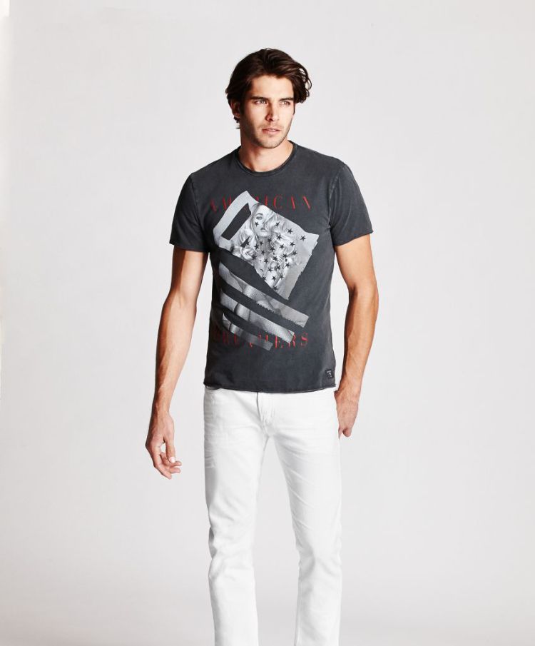 guess/盖尔斯 美国代购 男款t恤 印花 圆领 短袖 m41p46k14s0