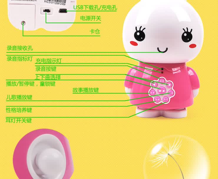 阿李罗火火兔故事机早教机婴儿幼儿童mp3火火兔