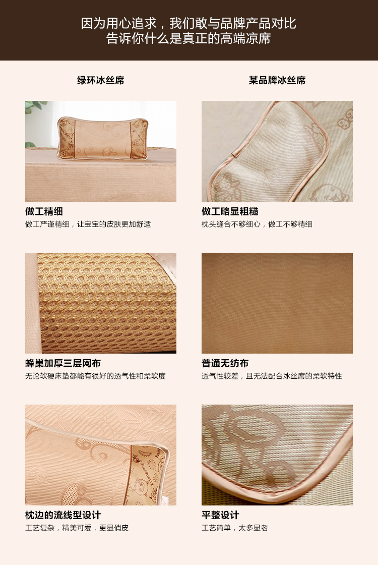 绿环 儿童凉席 婴儿凉席 两件套 婴儿床60*115