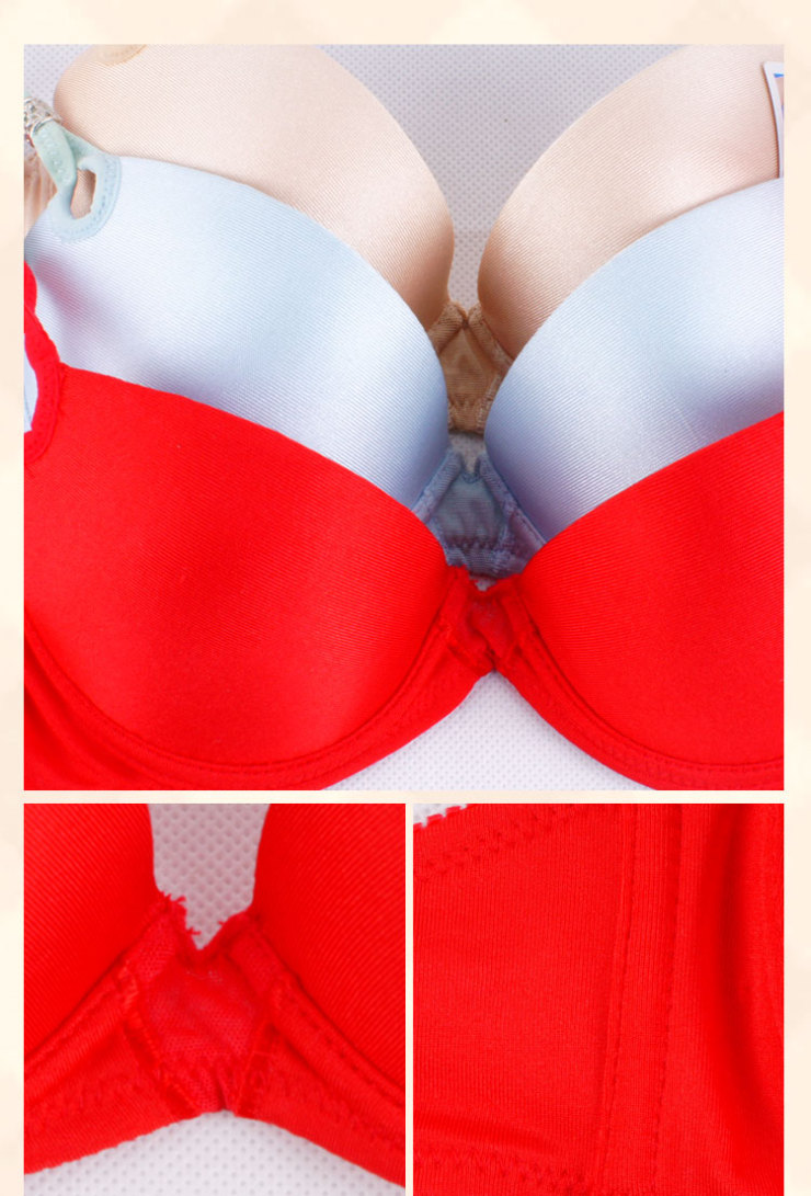 金丰田 性感时尚光面文胸 上薄下厚夏季新品胸罩6045 红色 b80