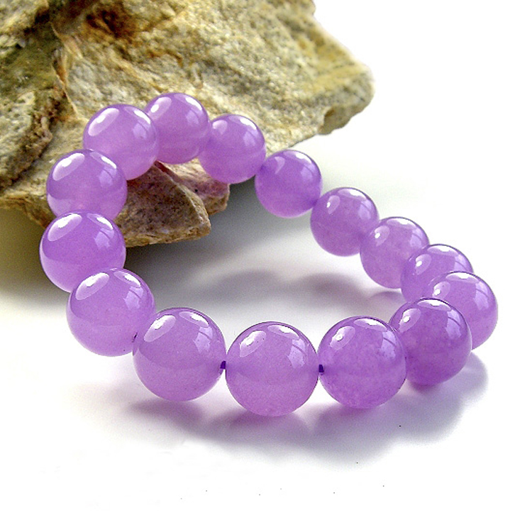 钰媚珠宝 天然紫玉髓手链 12mm
