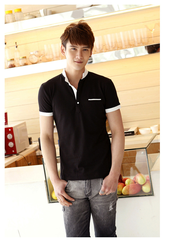 热卖 夏装polo衫男短袖韩版修身t恤男短袖时尚休闲667-108 藏青色 xl