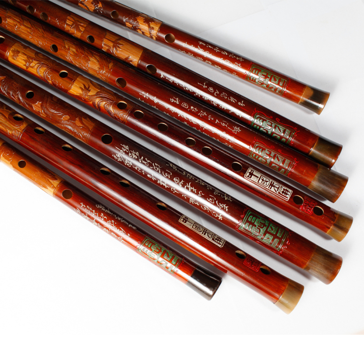 玉屏箫笛 苦竹定调笛 演奏版笛子 整支无节 七支套笛子bacdefg调 定制