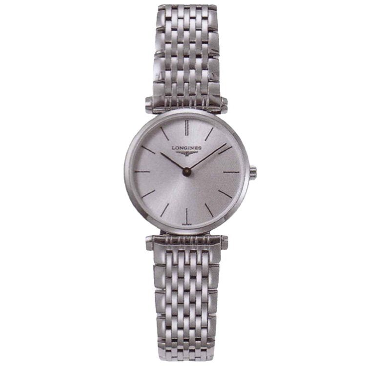 浪琴longines嘉岚系列女款石英腕表精钢表带超薄圆形表盘 l4.209.4.
