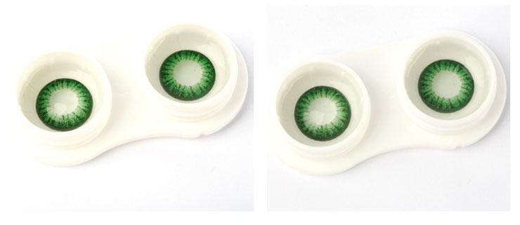 自然美美瞳 悦彩绿色彩色隐形眼镜年抛1片装(0度-800度) 275