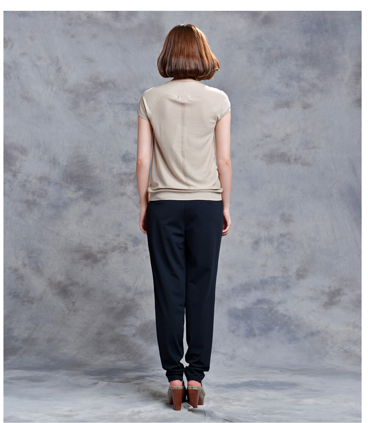 feizi菲姿2013新款春夏 女式松紧腰斜门襟个性哈伦裤女裤 fj203 专柜