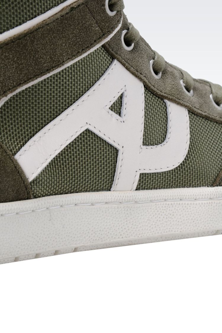 aj阿玛尼/armani 代购 男款高帮鞋真皮 拼接 系带 磨砂44625475rd