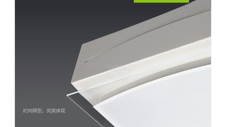 
                                        SHOPP 现代简约吸顶灯方形灯具客厅卧室书房灯玻璃灯罩XD1005 41*41cm 87W                