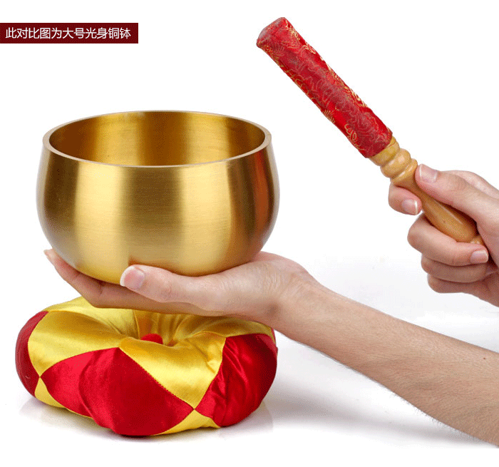 
                                        吉善缘 【清仓】日式八吉祥铜罄佛音碗佛教工艺品宗教佛具用品摆件1483 中号光身铜钵                
