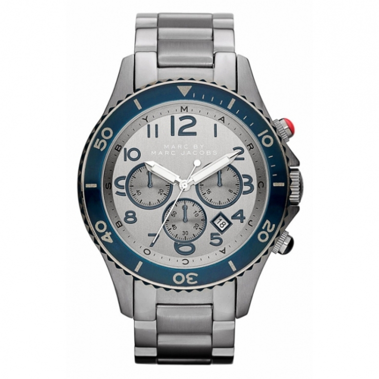 马克雅可布 marc jacobs 女式合金带手表 navy/ grey q00133797 one