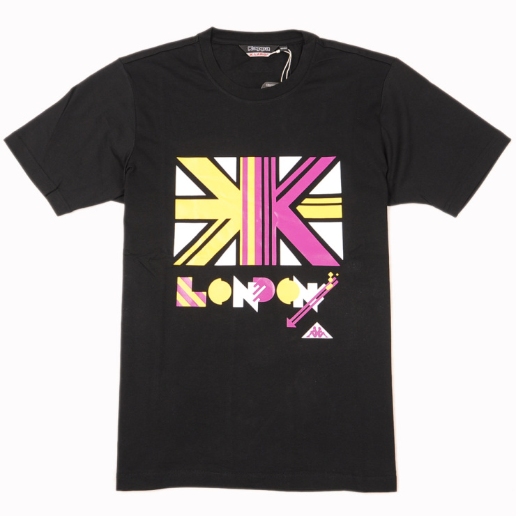 卡帕kappa男装短袖图案衫-k0232td38-990 黑色 l