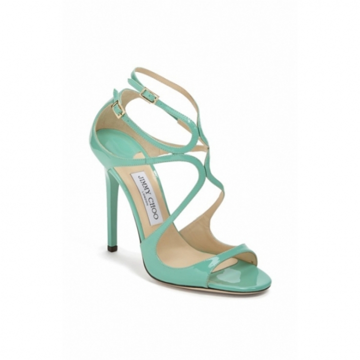 the iconic lance sandal steps out in minty-fresh patent to jzzz