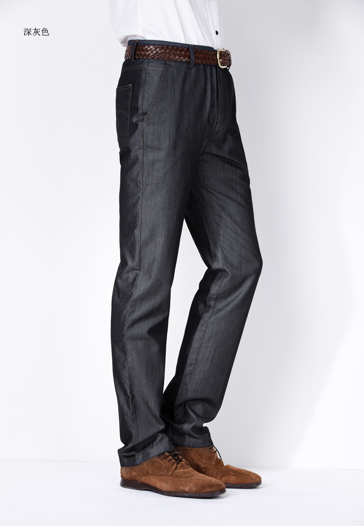 original都蒂·阿格纳]商务男士夏季薄款 休闲牛仔裤[4017-18] 深灰色