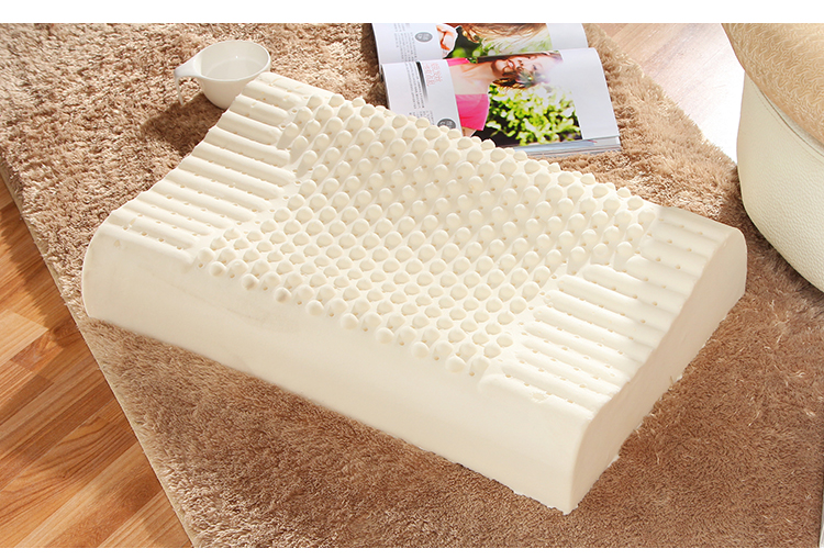 特拉蕾天然乳胶枕头 超大颗粒按摩保健枕 颈椎修复枕芯 lj002 简装版