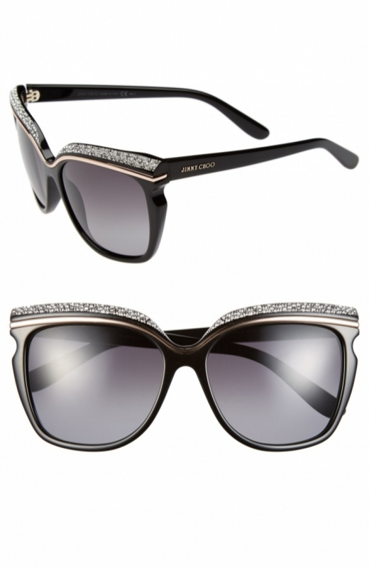 周仰杰 jimmy choo 女式太阳镜 墨镜 black q00183412