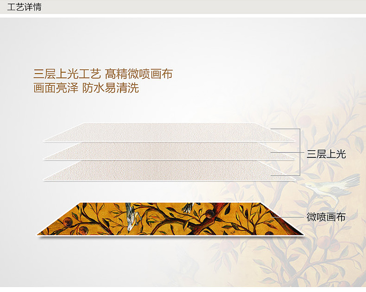 
                                        格丽油画 现代装饰画欧式壁画有框画客厅挂画卧室玄关墙画三联画 黄金硕果 黄金硕果系列-三联画 35*70cm实木有框画                