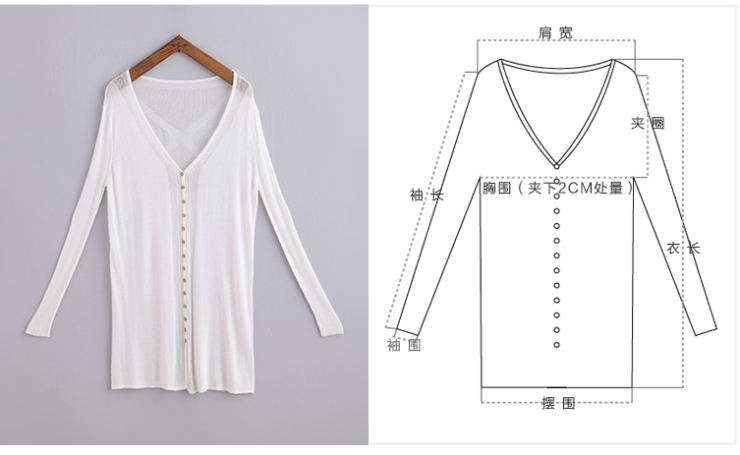 尺码 肩宽 胸围 袖长 夹圈 袖围 摆围 衣长 模特小娜 s 39 92 58 38