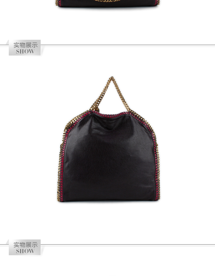 stella mccartney斯特拉 女款pu深紫色手提/肩背包