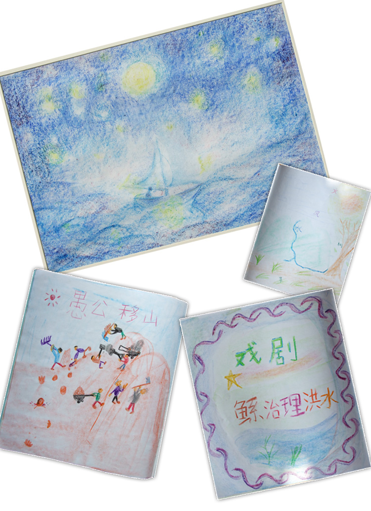 来分享一下我们学校 学生们 蜡块画作品