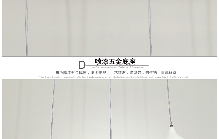 岚珊吊灯简约现代 餐厅灯三头吧台灯饭厅灯饰创意灯具D211/3