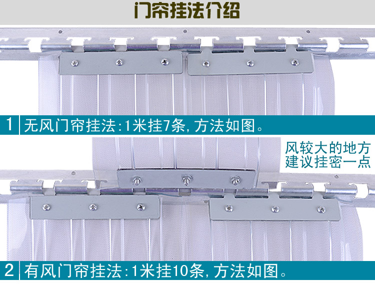 
                                        盛宝订做PVC塑料软门帘/透明门帘/冷库门帘/挡风空调门帘/隔油烟隔热门帘 装好卡片蓝色                