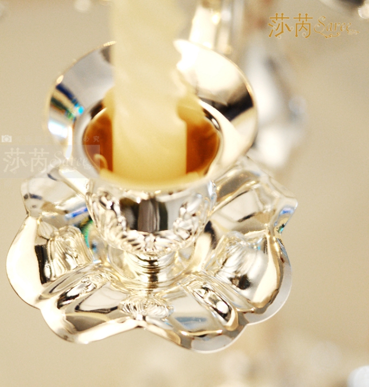 
                                        莎芮 欧式复古金属镀银5头烛台 家居装饰品摆件    2315-5                