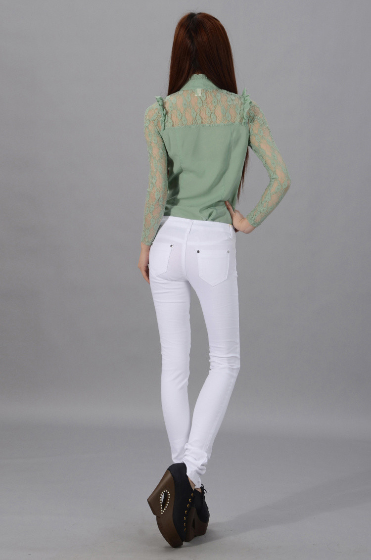 货到付款 初冉2014春装新款 韩版糖果彩色铅笔裤小脚裤打底裤牛仔裤