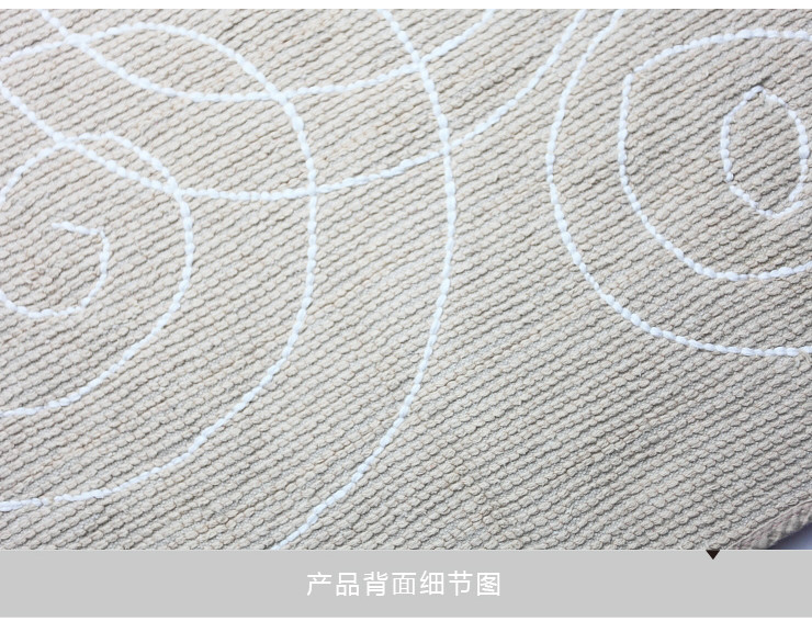 
                                        柔之家客厅卧室地板纯棉地垫卡其布-指纹 45cm*65cm                