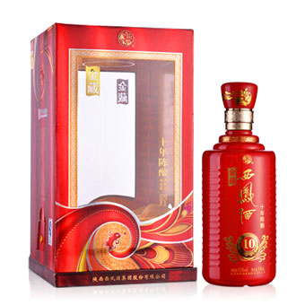 金藏西凤酒(十年陈酿),传承古老酿造技艺,纯粮酿造,醇香芬芳,诸味谐调