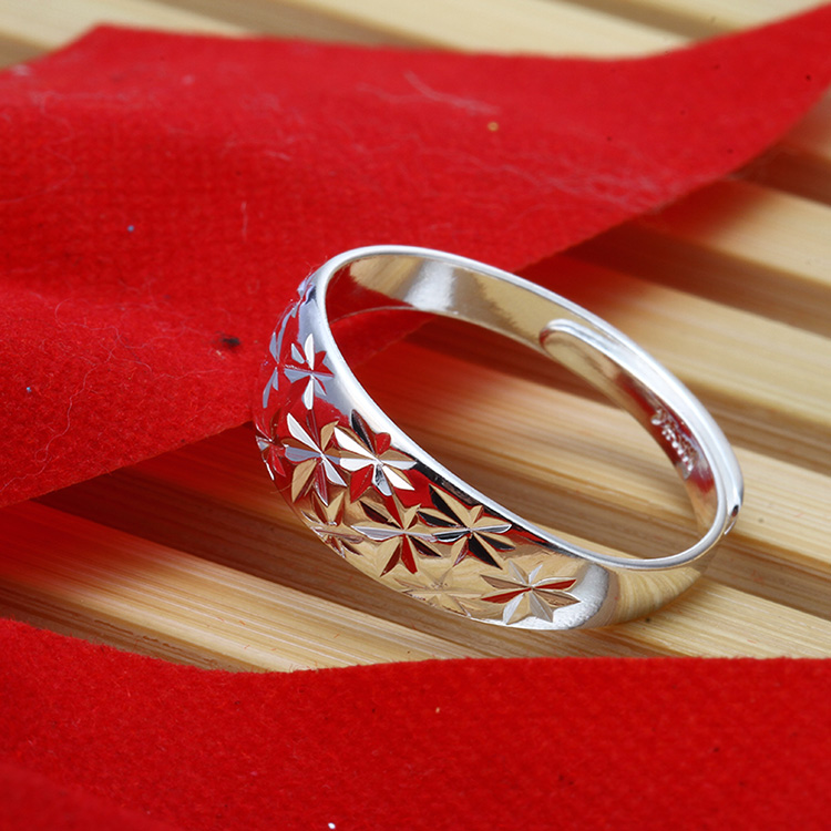 三八女人节大促梦祥银 990纯银男 女戒指 车花蛇肚戒 男女都适合戒指