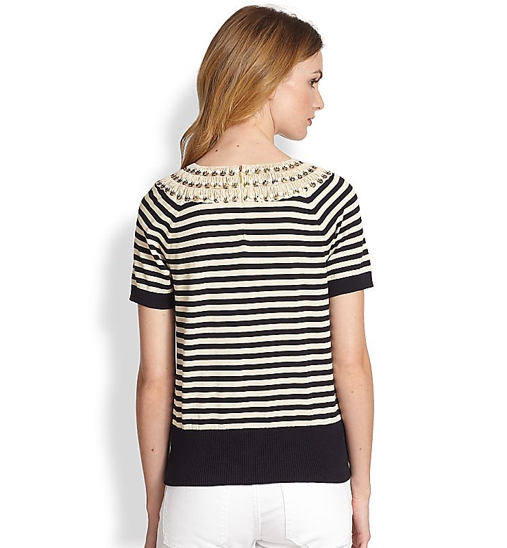 托里伯奇 tory burch 女式毛衣 even stripe q00075077 xs