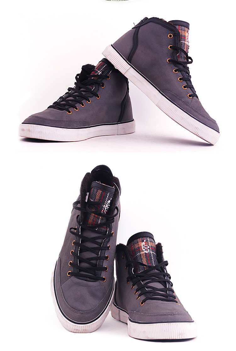 【年终大促】tweak秋冬男士鞋子英伦潮流高帮鞋男休闲鞋 加绒短靴真皮