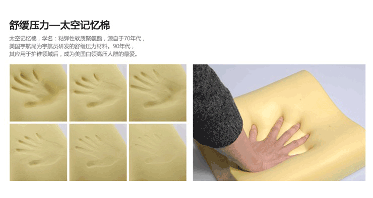 思侬学生午睡枕头 趴睡枕头 办公室午休枕头趴枕抱枕靠枕 记忆棉 深蓝色