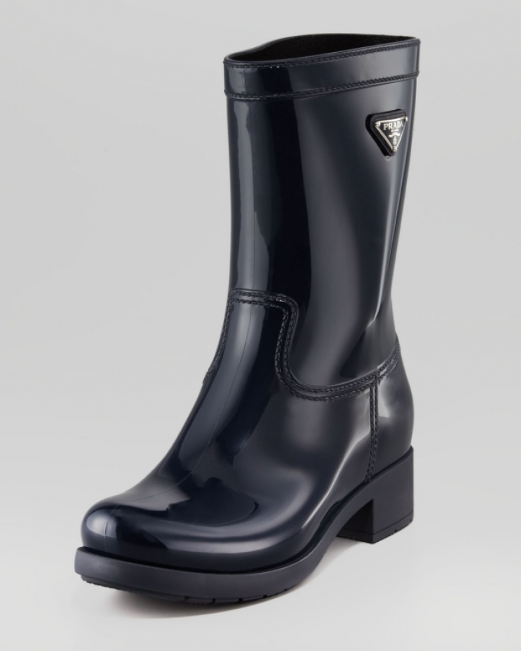 普拉达 prada 女式雨靴 black q00017523 7
