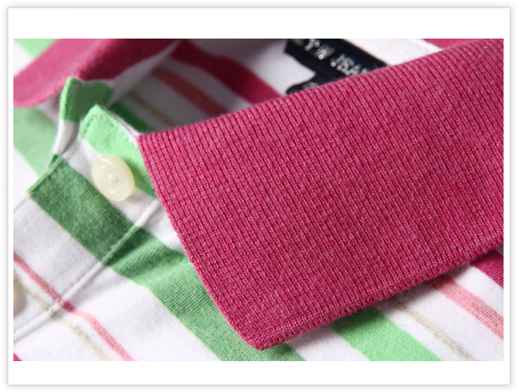 罗纹翻领熨贴有型,延展性好,挺括耐洗