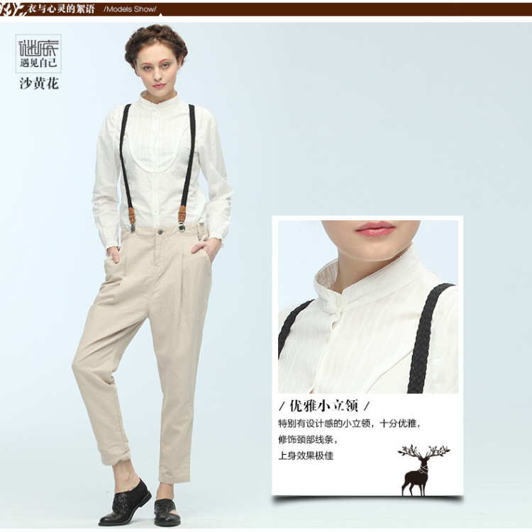谜底春新 修身百搭纯色衬衫衬衣女4ADC0008 黑色 L