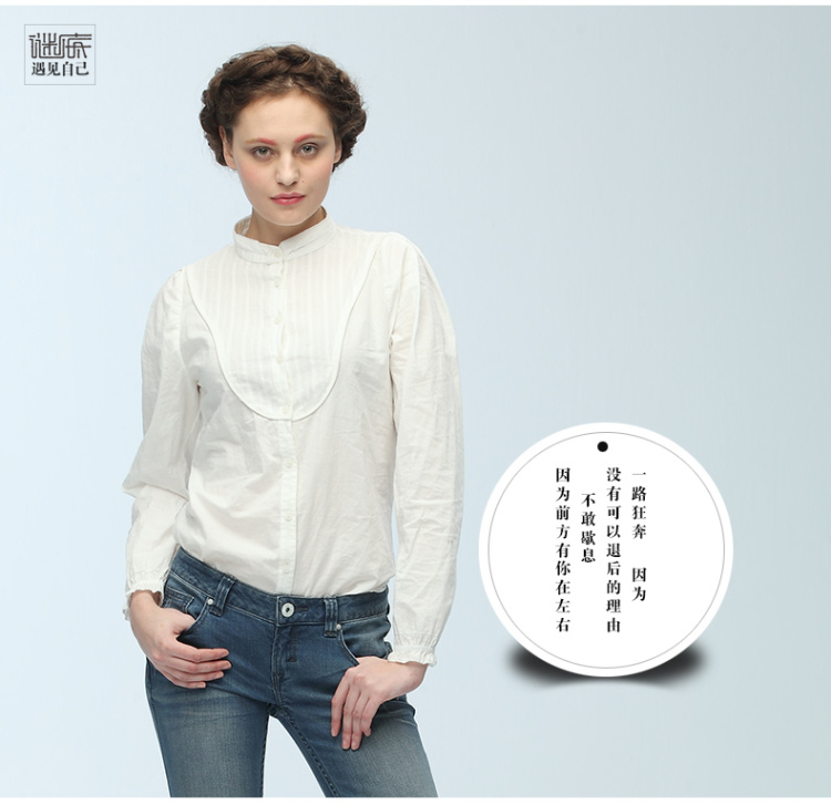 谜底春新 修身百搭纯色衬衫衬衣女4ADC0008 黑色 L