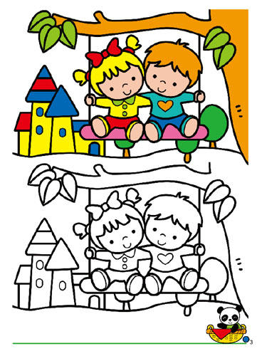 在众多的绘画方式中,涂色是一种很好的美术入门训练.