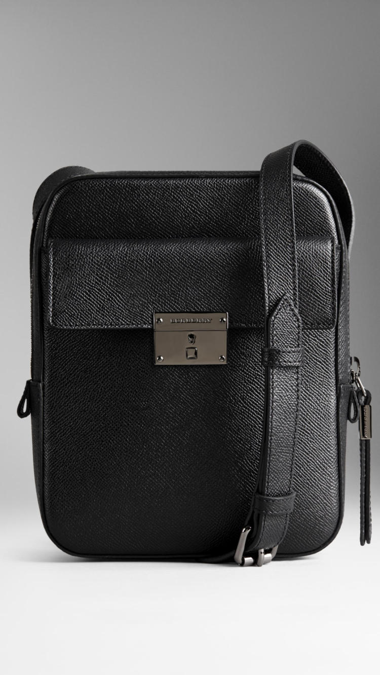 代购2014新款巴宝莉burberry男包london迷你学院风斜挎包
