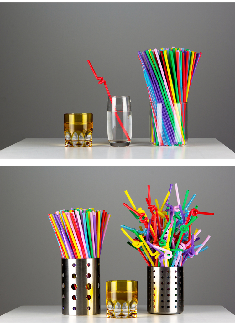 71036双童艺术吸管 一次性可弯曲diy 塑料果汁饮料吸管 5包*50支