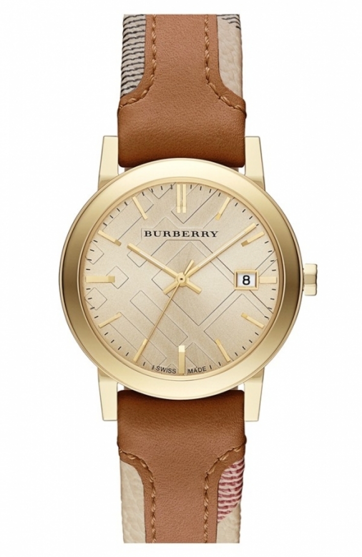 巴宝莉 burberry 女式皮带手表 cognac/ gold q00075746 one size