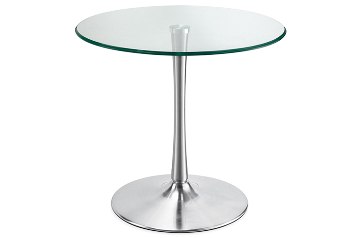 虹桥茶几 圆形透明玻璃桌 会客茶几洽谈桌 钢化玻璃茶几 透明